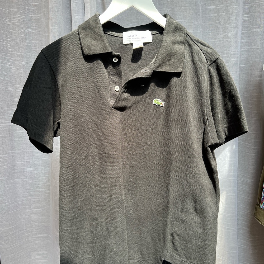 Lacoste COMME des GARCONS Black Polo Shirt Size M